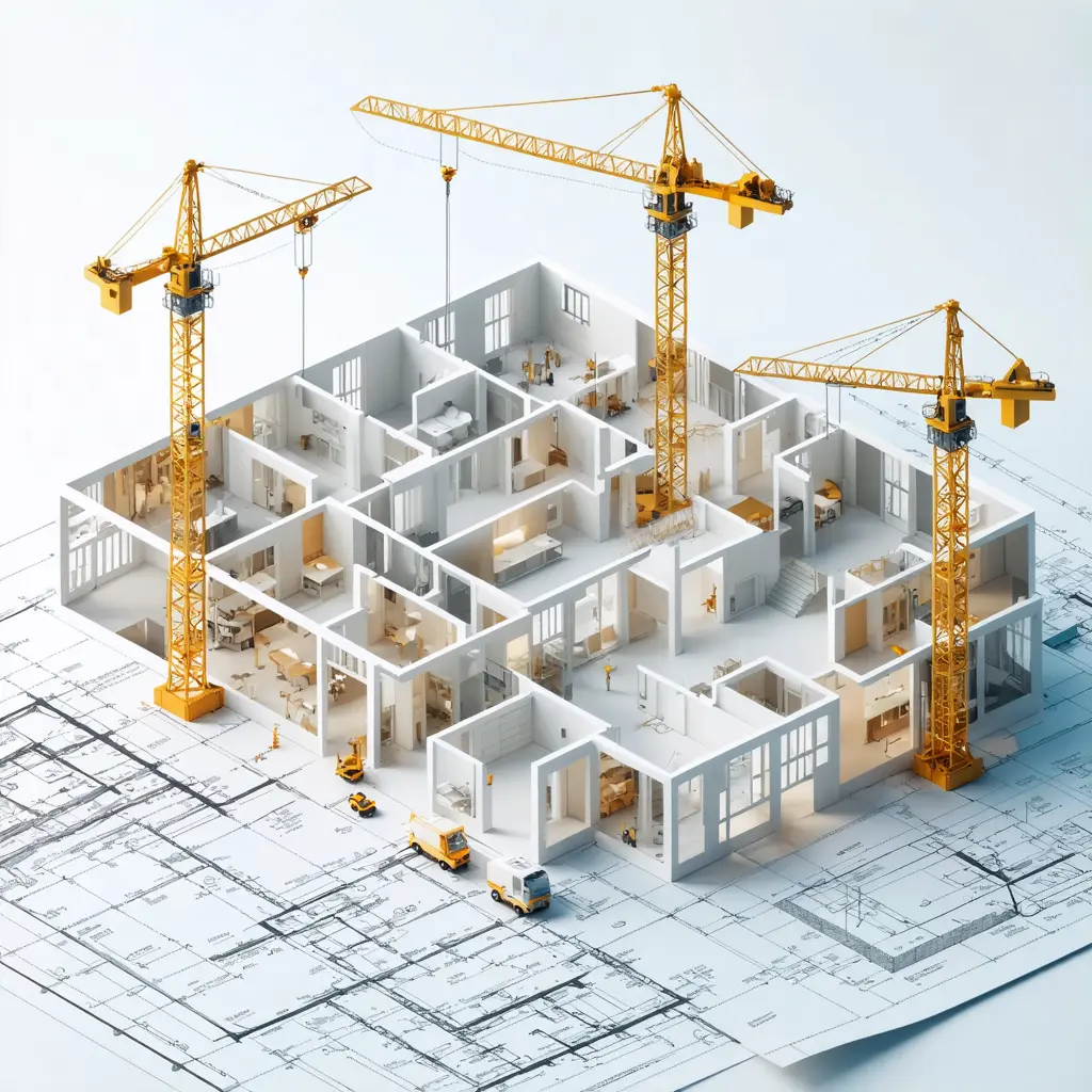 professionals sitting over a table with plans